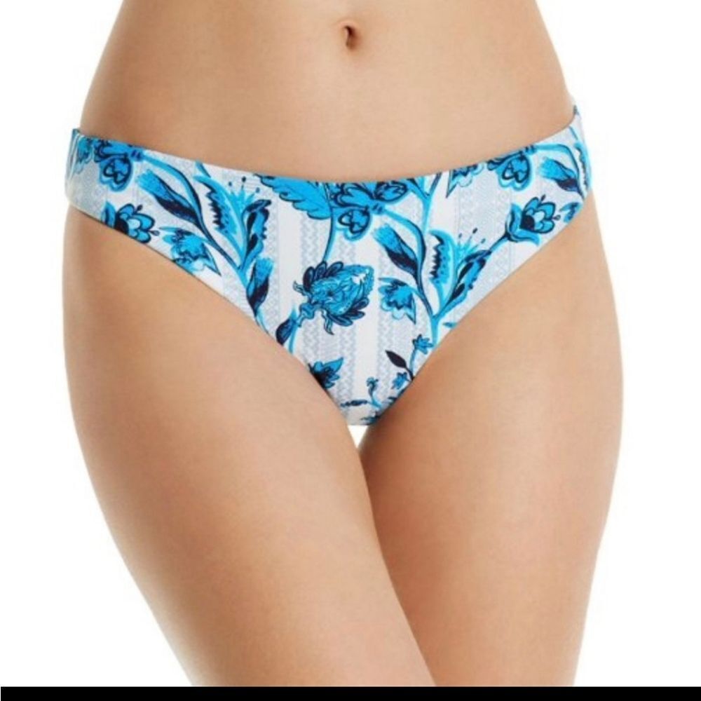 NEW RED CARTER blue floral bikini bottoms XS
